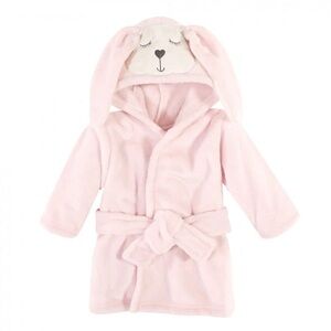 Hudson Baby Soft Pink Animal Hooded Kids Robe